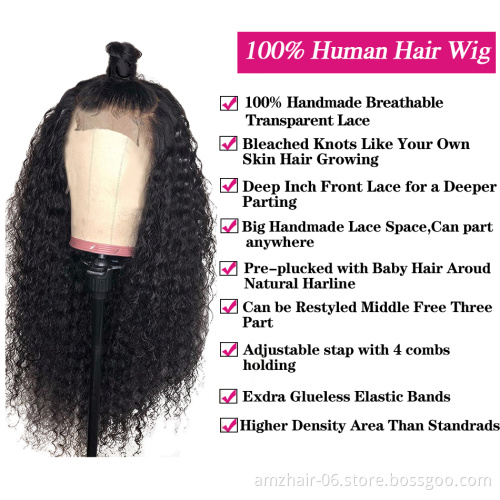 4x4 Swiss Full Lace Closure Water Wave Human Hair Wig Wholesale Raw Brazilian Cuticle Aligned Virgin Hair Lace Front Wig Vendors